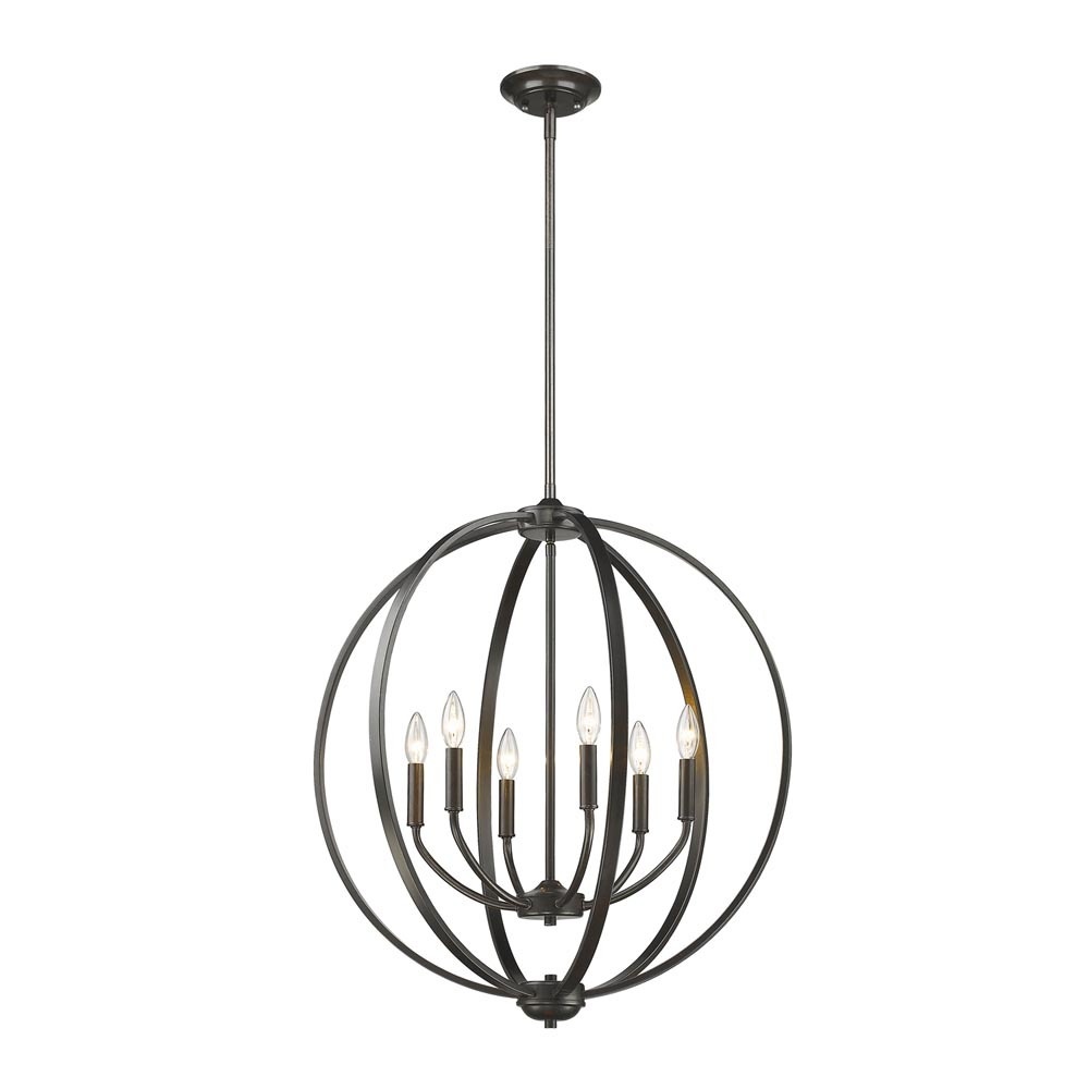 Golden Lighting Colson 6-light Chandelier in Etruscan Bronze